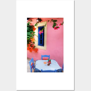 Table For Two In Fiskardo, Kefalonia, Greece Posters and Art